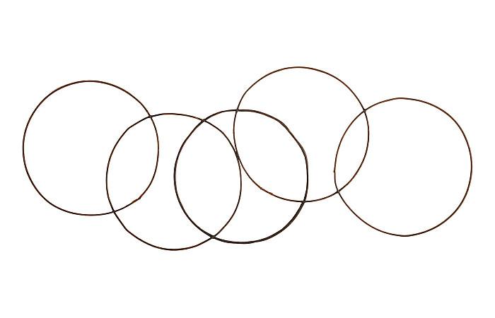 Olympic Wall Hanging, Reclaimed Oil Drums Rims, 5 Rings